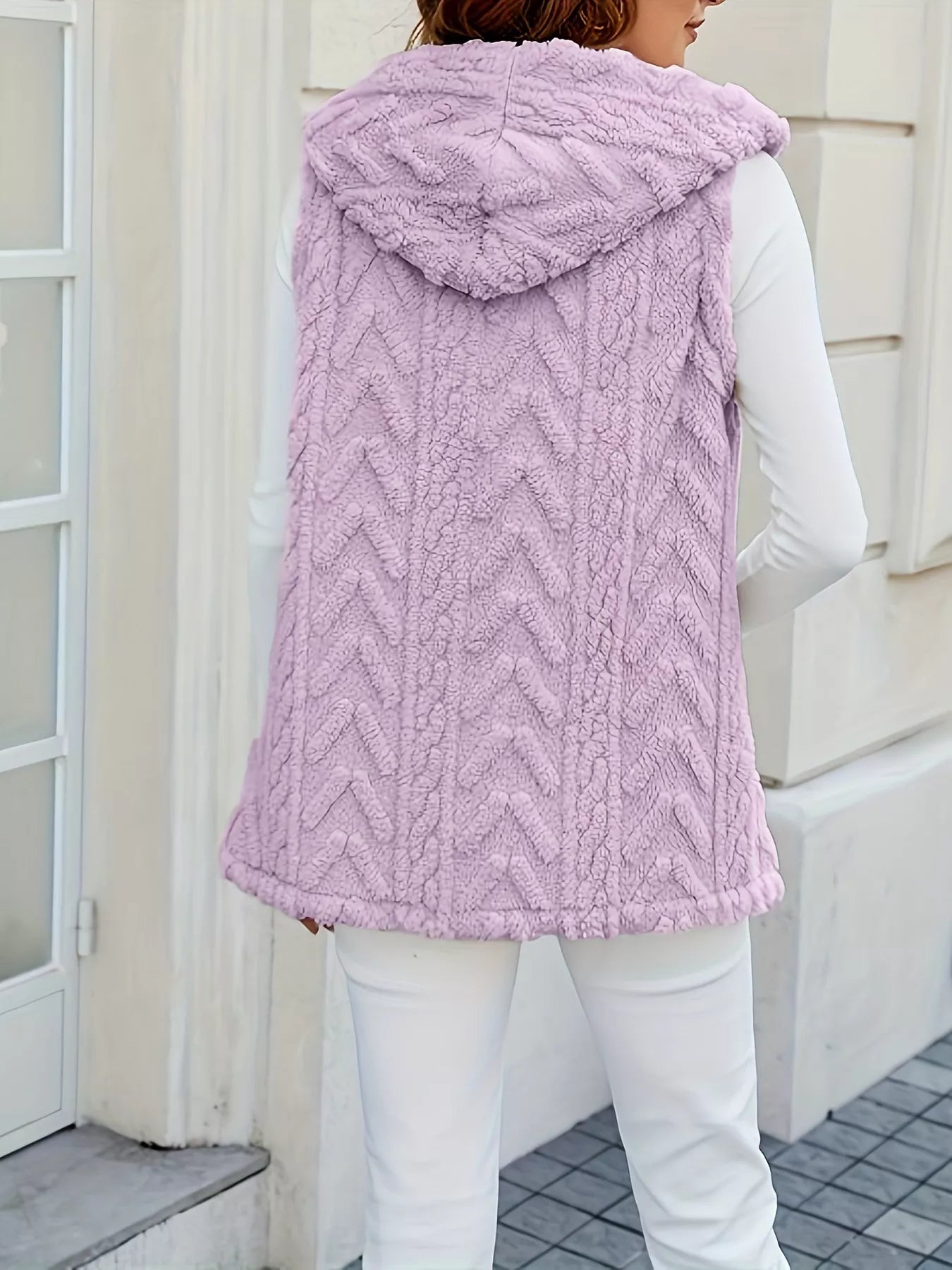 Button-Front Hooded Vest Coat - Tigbul's Variety Fashion Shop