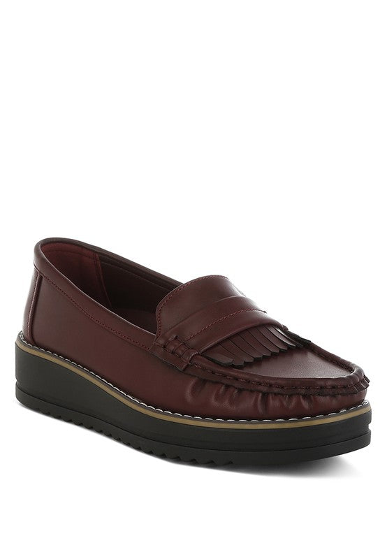 Croyda Fringed Nubuck Loafers - Tigbul's Variety Fashion Shop
