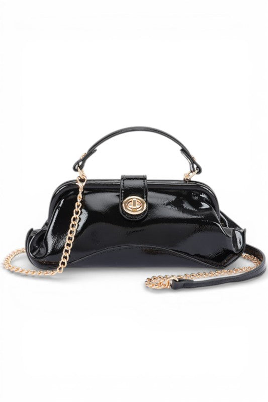 Push Lock Top Handle Convertible Clutch | Tigbuls Variety Fashion