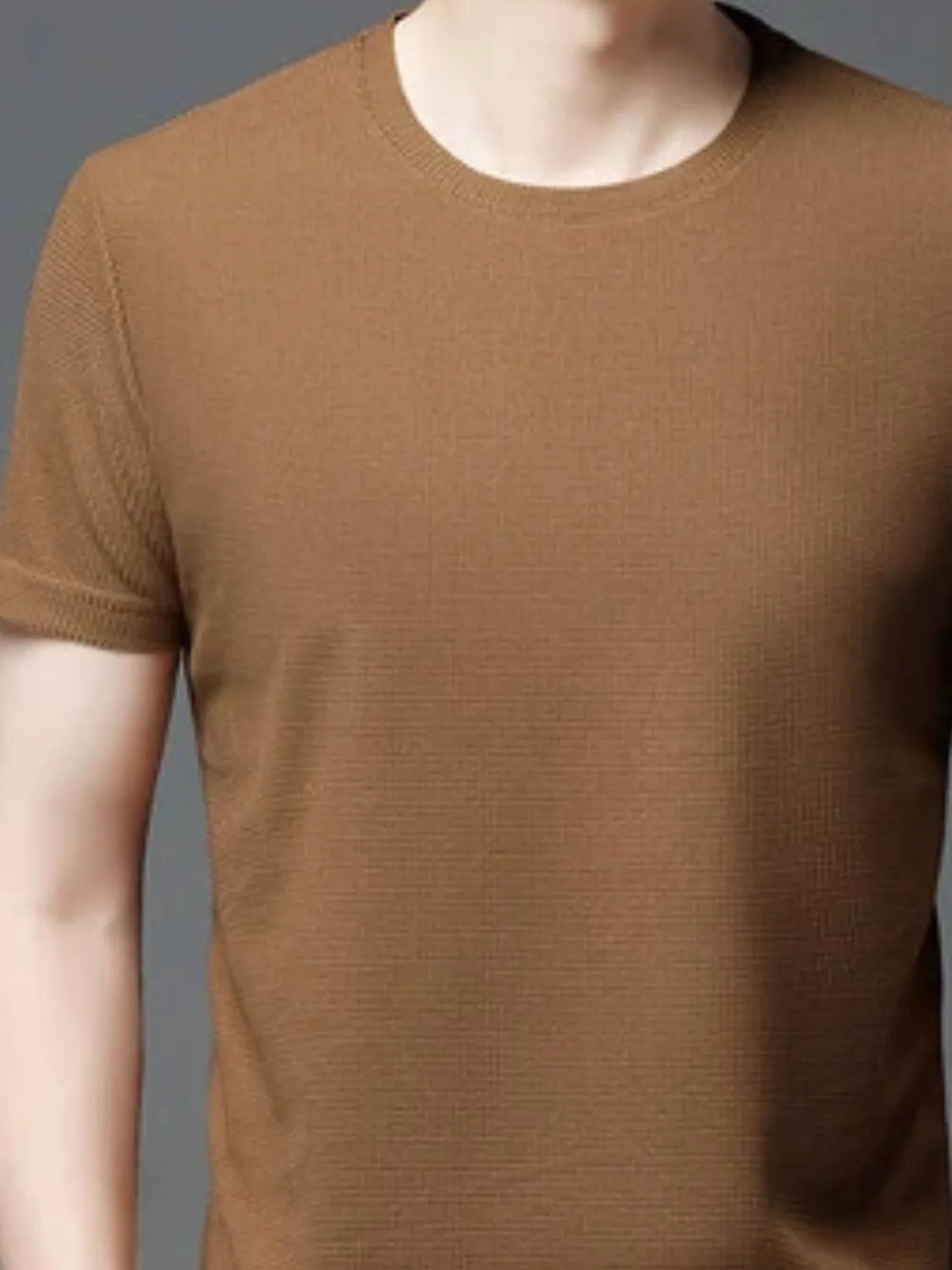 Men's Plus Size Round Neck Short Sleeve T-Shirt - Tigbul's Variety Fashion Shop