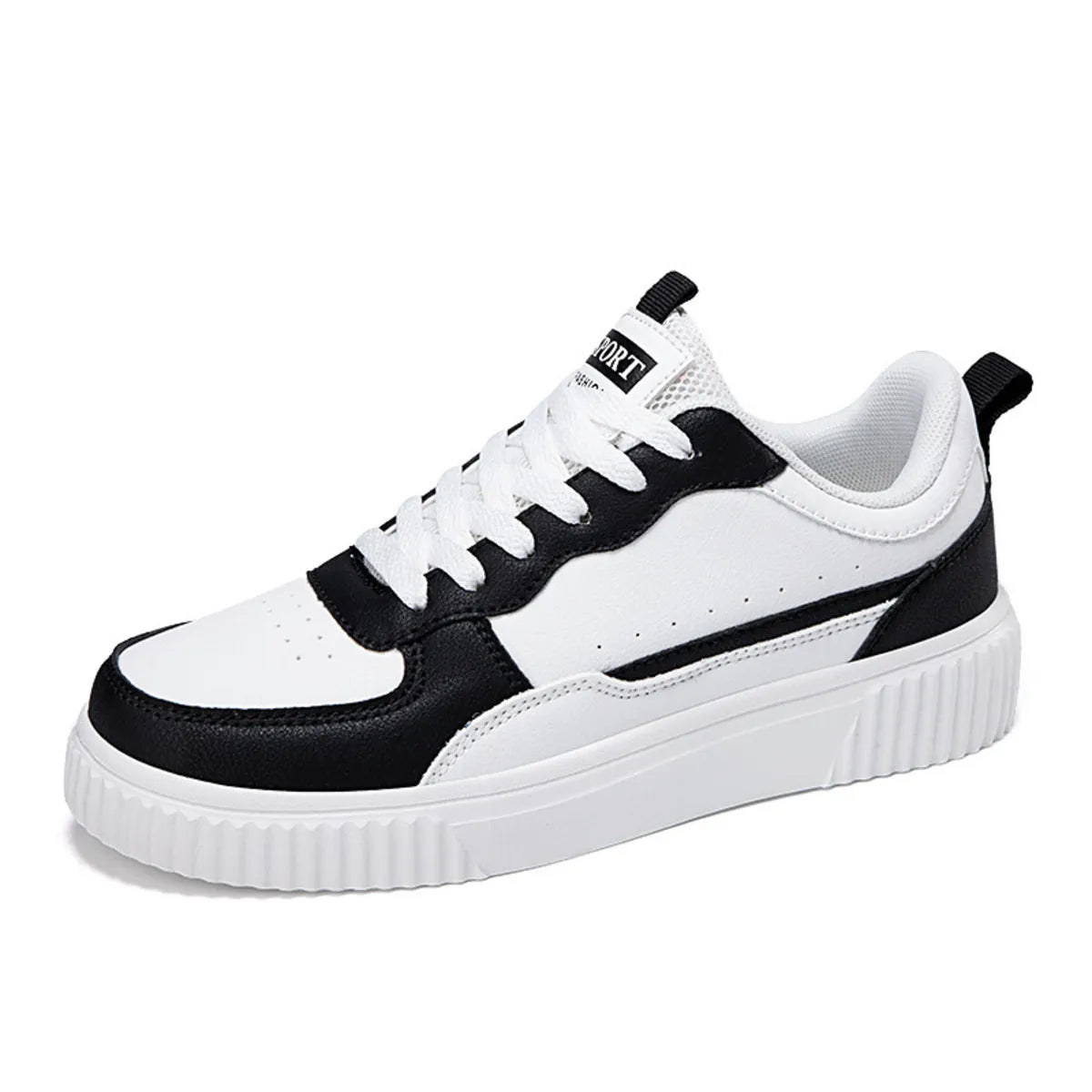 Lace Up Contrast Platform Sneakers - Tigbul's Variety Fashion Shop