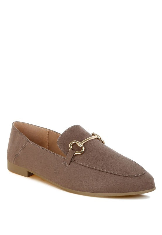Noltas Horsebit Embellished Flat Loafers - Tigbul's Variety Fashion Shop