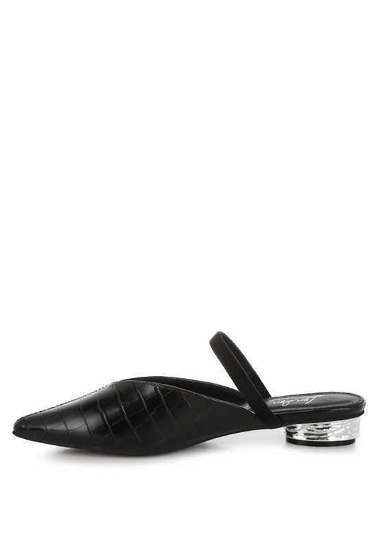Renata Fantasy Heel Croco Mules - Tigbul's Variety Fashion Shop