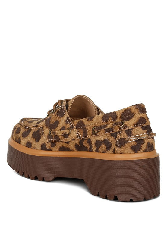 Onglur Leopard Print Suede Oxford Loafers - Tigbul's Variety Fashion Shop