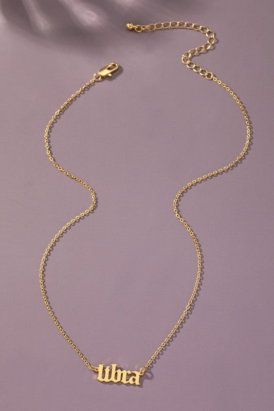 Laser cut zodiac sign pendant necklace - Tigbul's Variety Fashion Shop