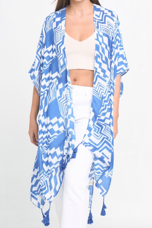 Geometric Art Kimono - Tigbul's Variety Fashion Shop