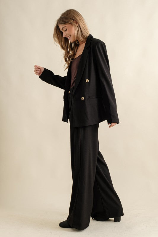 DOUBLE BUTTON BLAZER JACKET - Tigbul's Variety Fashion Shop