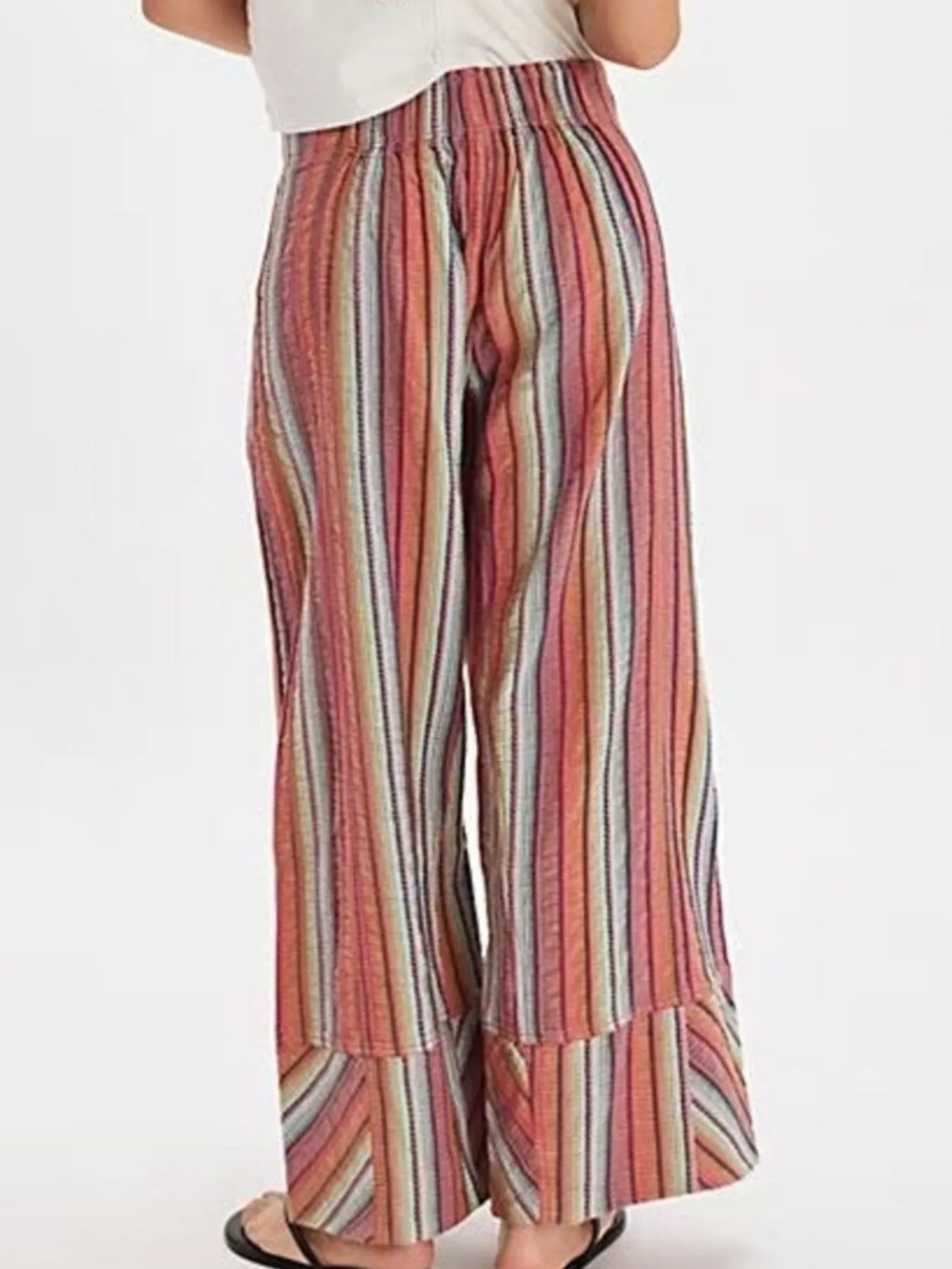 Striped Wide Leg Pants - Tigbul's Variety Fashion Shop