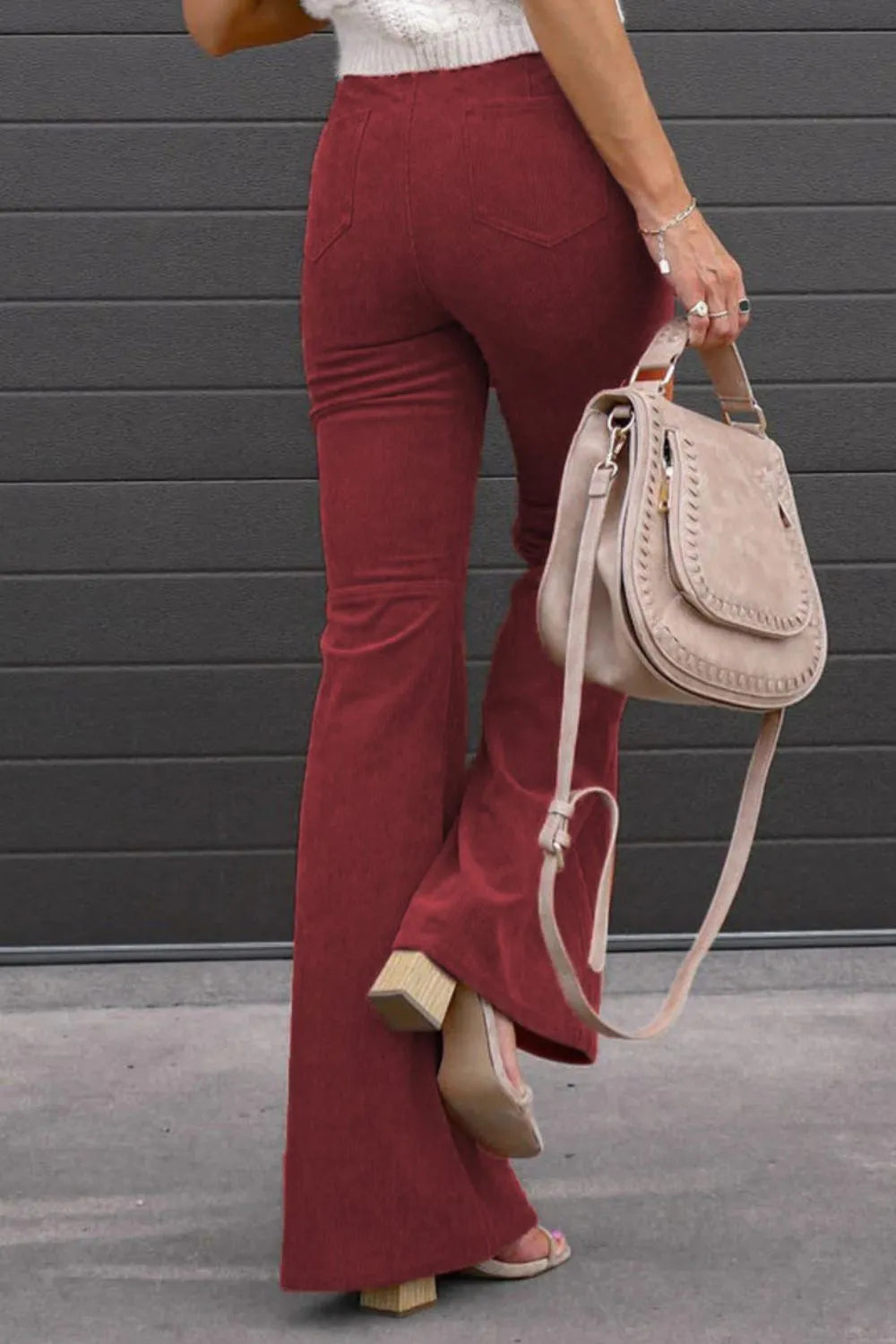 Full Size Hight Waist Bootcut Pants Plus Size - Tigbul's Variety Fashion Shop