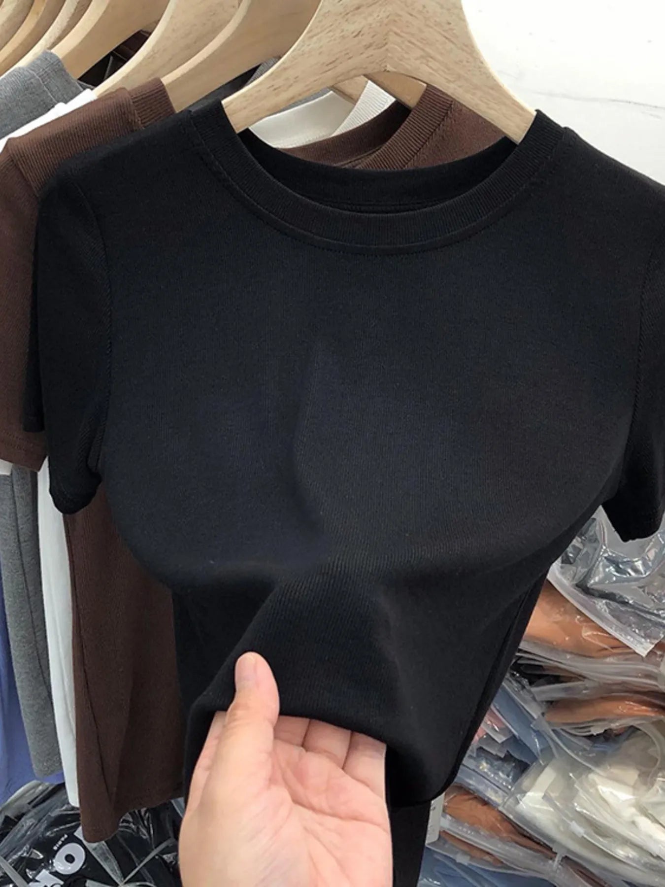 Crew Neck Short Sleeve T-Shirt - Tigbul's Variety Fashion Shop