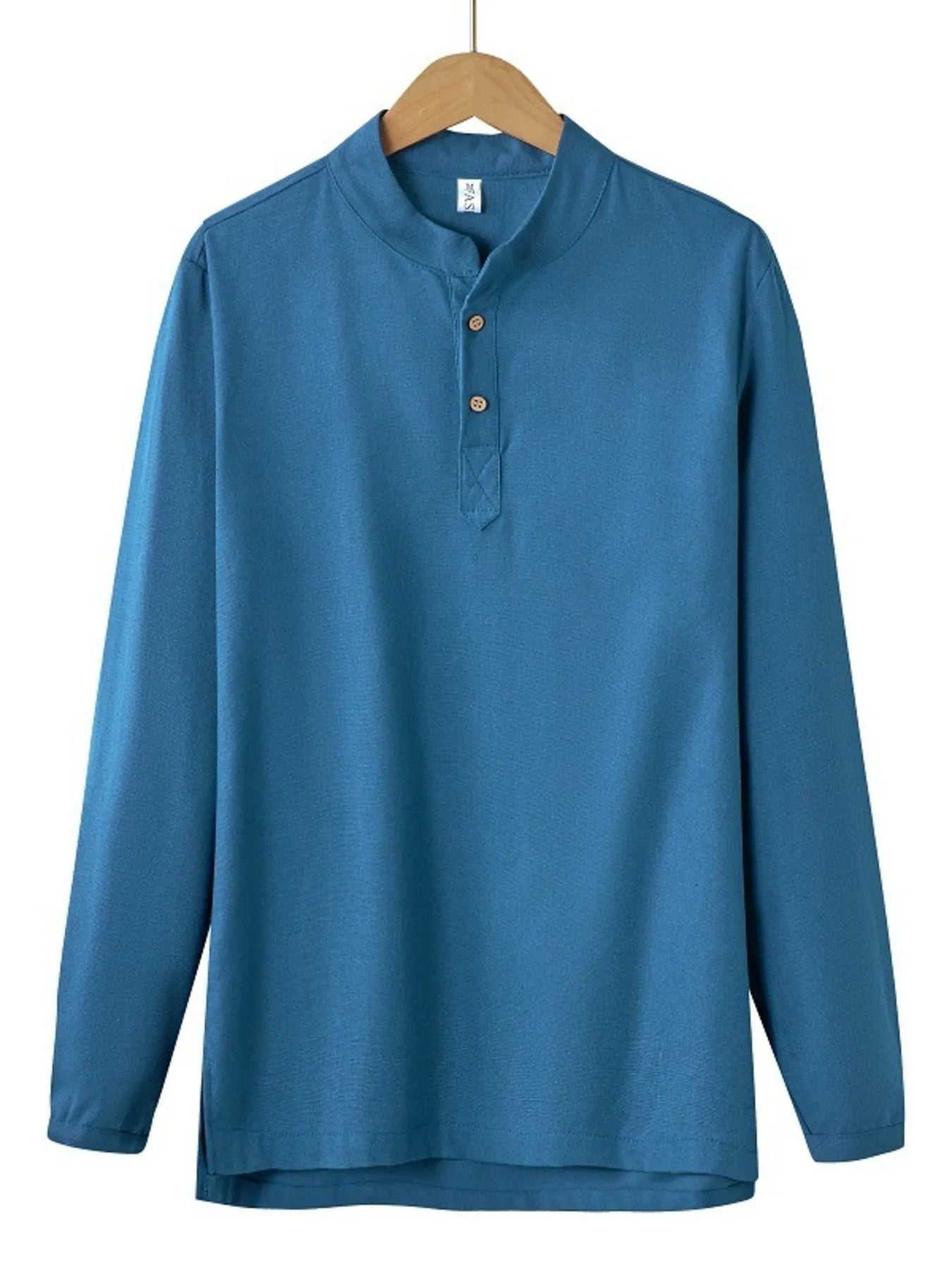 Men's Plus Size Button Detail Long Sleeve Blouse - Tigbul's Variety Fashion Shop