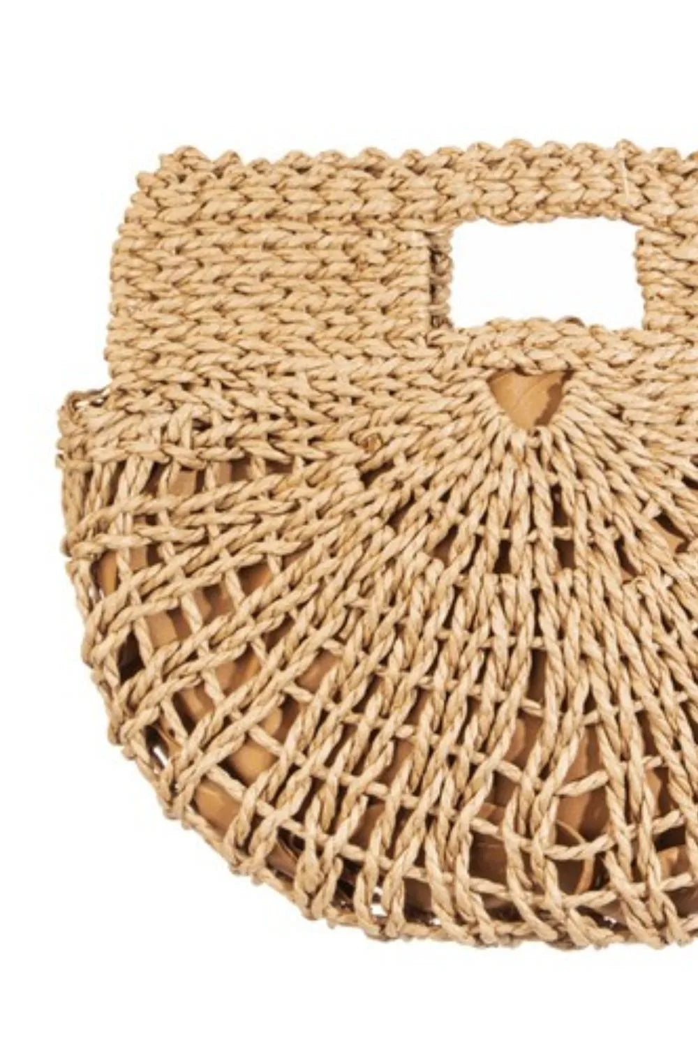 Braided Semi Circle Tote Bag - Tigbul's Variety Fashion Shop