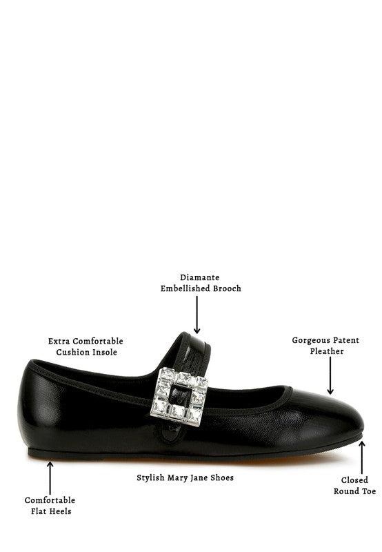 Upstage Brooch Mary Jane Sandals - Tigbul's Variety Fashion Shop
