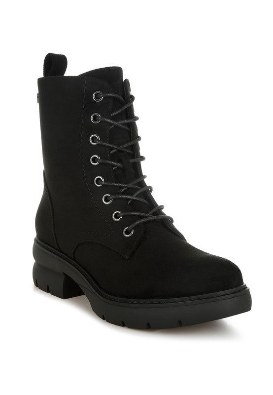 Azalea Lace Up High Ankle Boots - Tigbul's Variety Fashion Shop