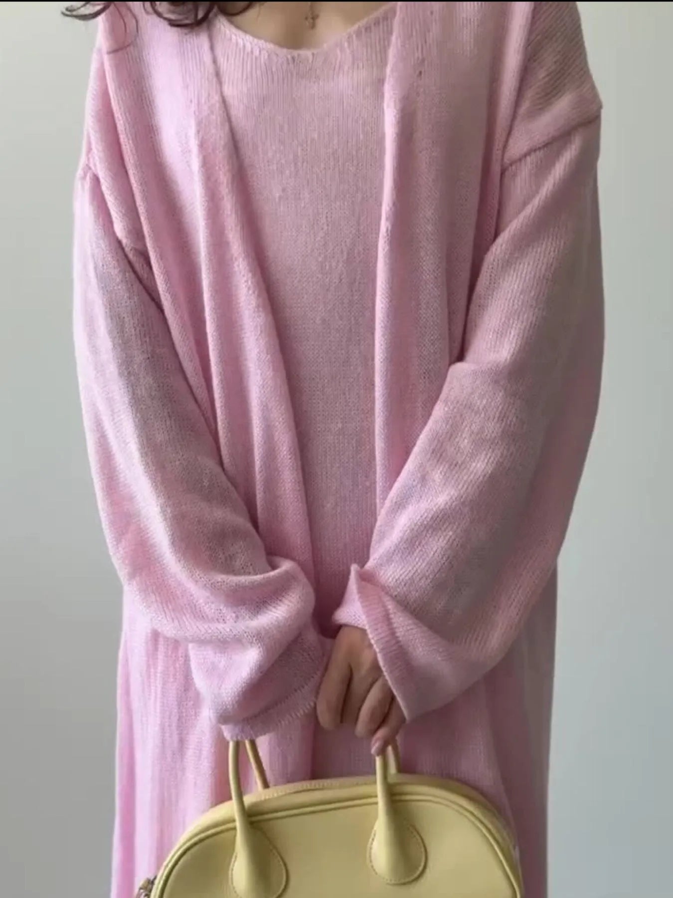 V-Neck Knit Dress and Cardigan Sweater Set - Tigbul's Variety Fashion Shop