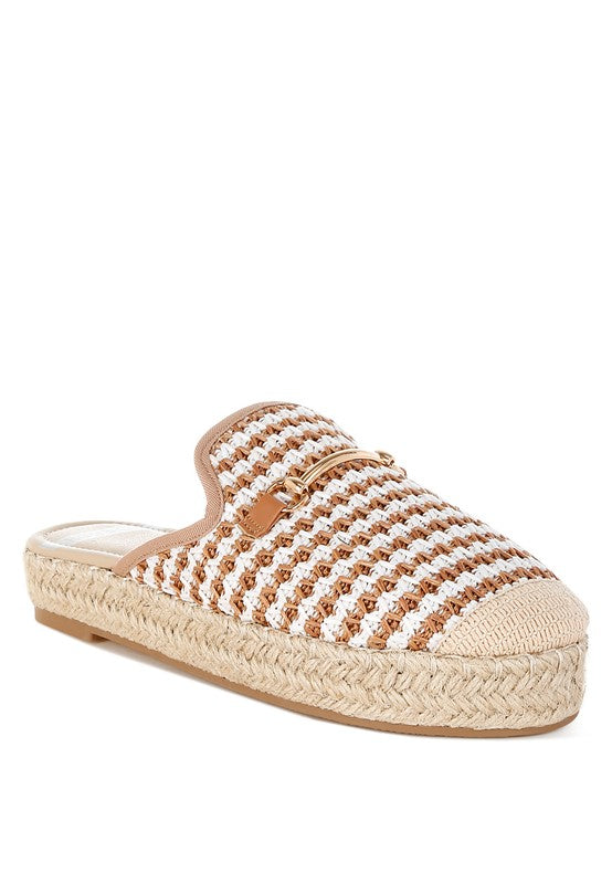 Himari Raffia Slip-On Mules - Tigbul's Variety Fashion Shop