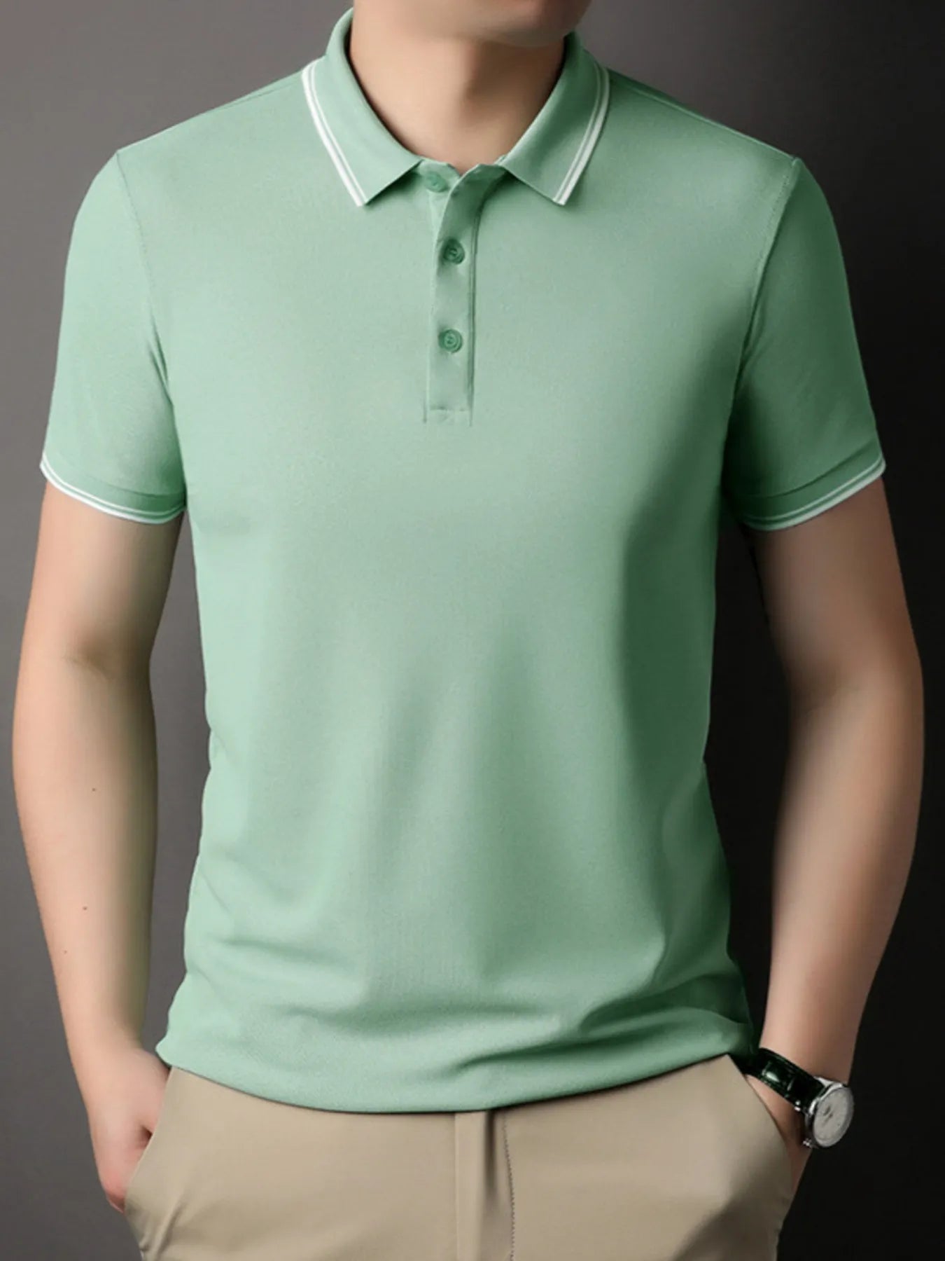 Men's Plus Size Button Detail Short Sleeve Polo - Tigbul's Variety Fashion Shop