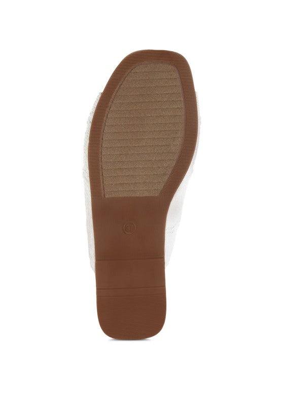 Daisy Doe Raffia Square Toe Flats - Tigbul's Variety Fashion Shop