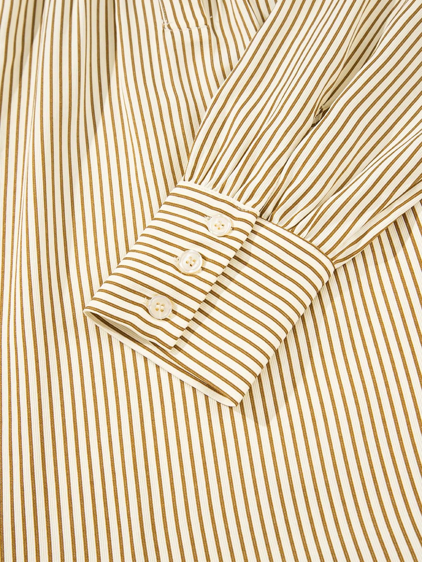 Stripe Collared Neck Cuffed Long Sleeve Drop Waist Mini Dress - Tigbul's Variety Fashion Shop