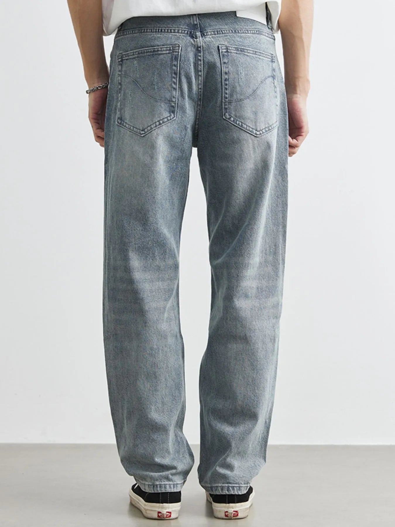 Men's Washed Wide Leg Distressed Jeans - Tigbul's Variety Fashion Shop