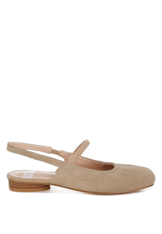 Bounzi Soft Suede Leather Slingback Sandals - Tigbul's Variety Fashion Shop