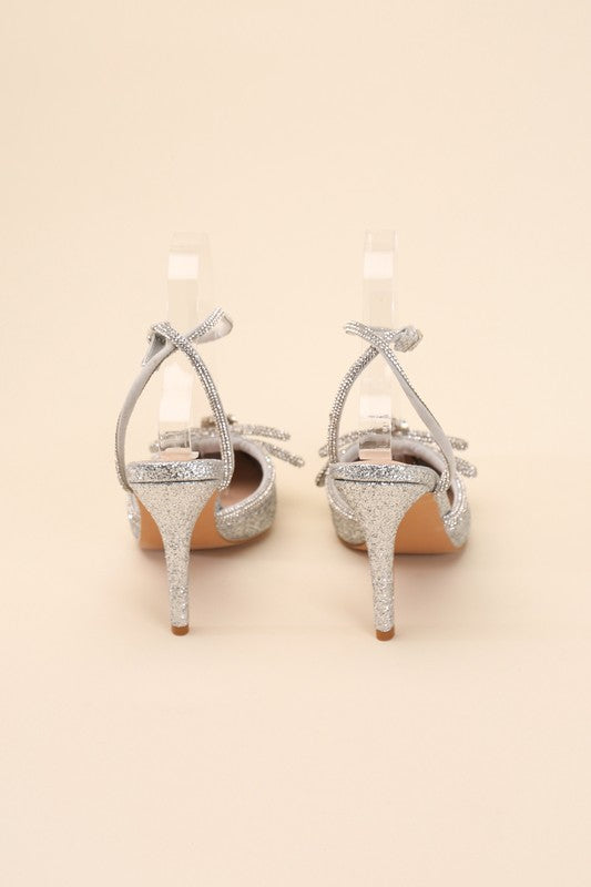 Double Bow Ankle Strap High Heel Sandals - Tigbul's Variety Fashion Shop