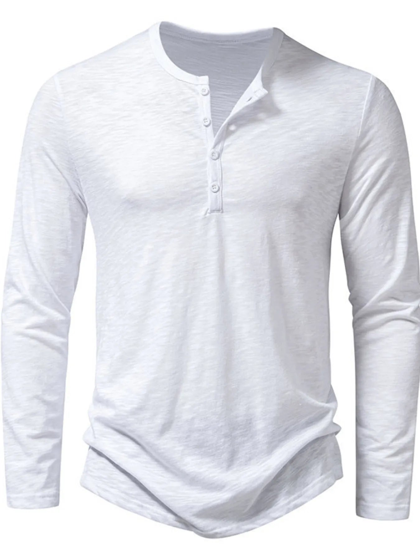 Men's Button Detail Long Sleeve T-Shirt - Tigbul's Variety Fashion Shop
