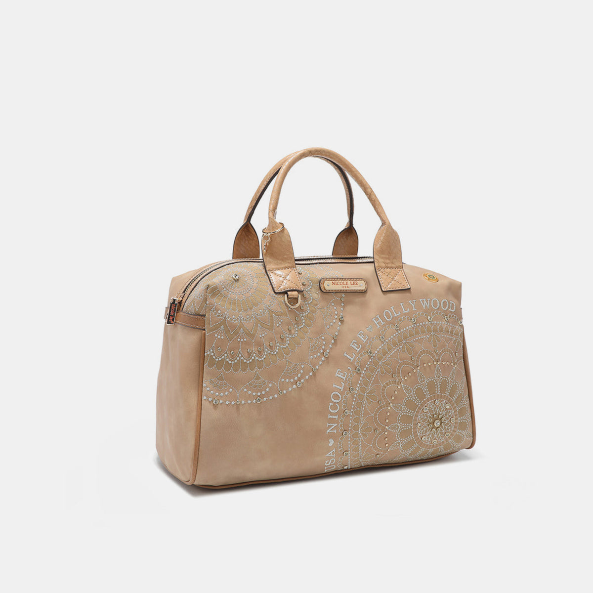 Nicole Lee USA Rhinestone Decor Boston Bag - Tigbul's Variety Fashion Shop