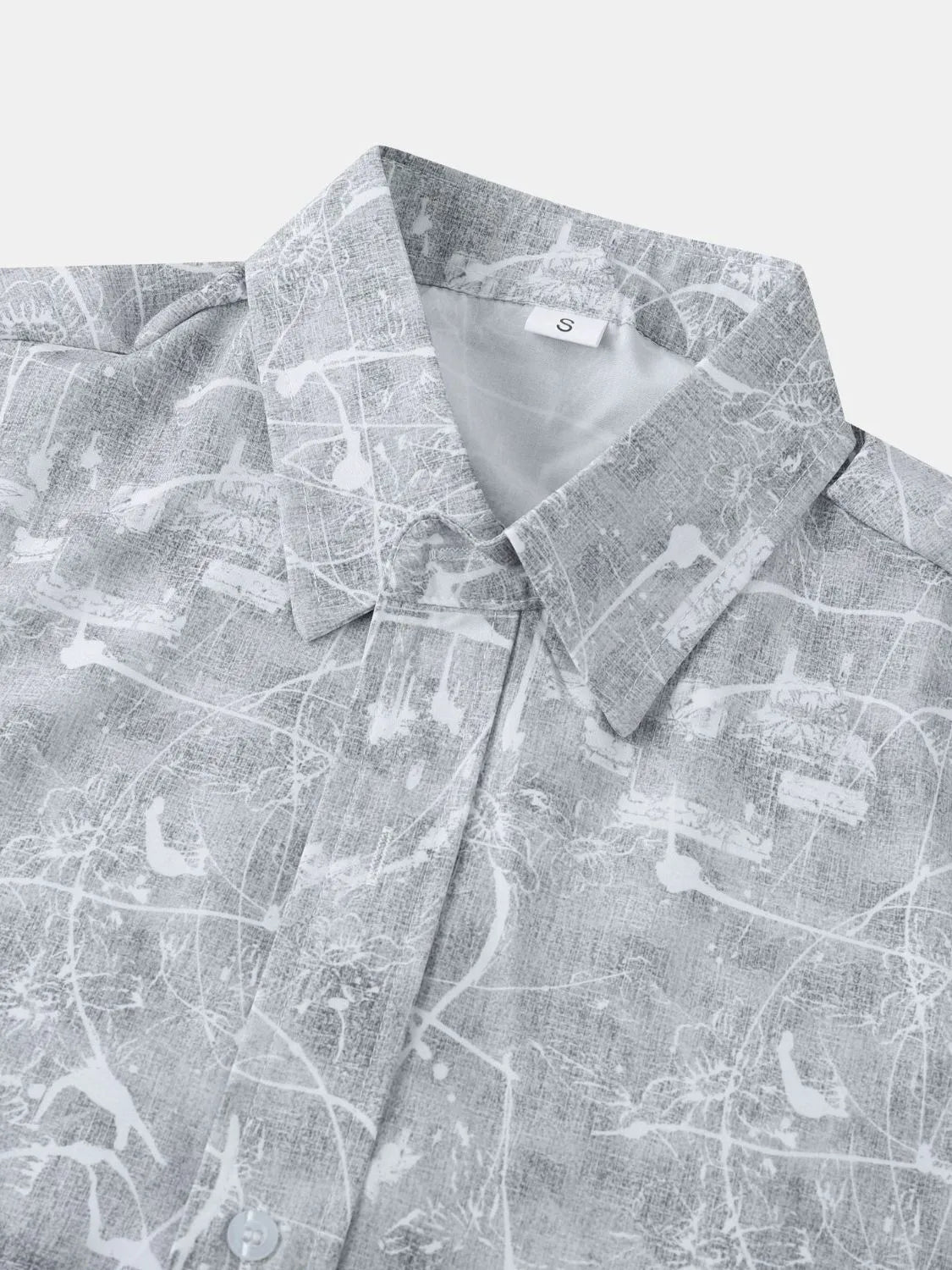 Men's Printed Short Sleeve Button Down Shirt - Tigbul's Variety Fashion Shop