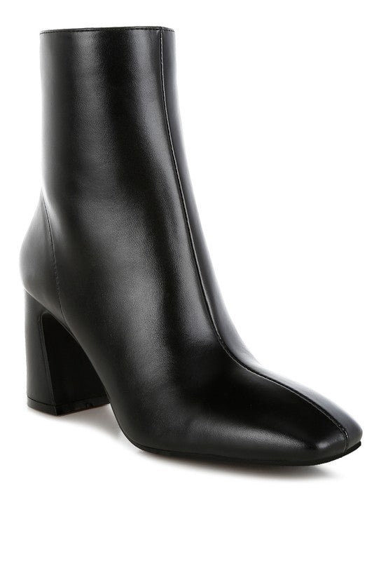 Bruna Square Toe Ankle Boots - Tigbul's Variety Fashion Shop