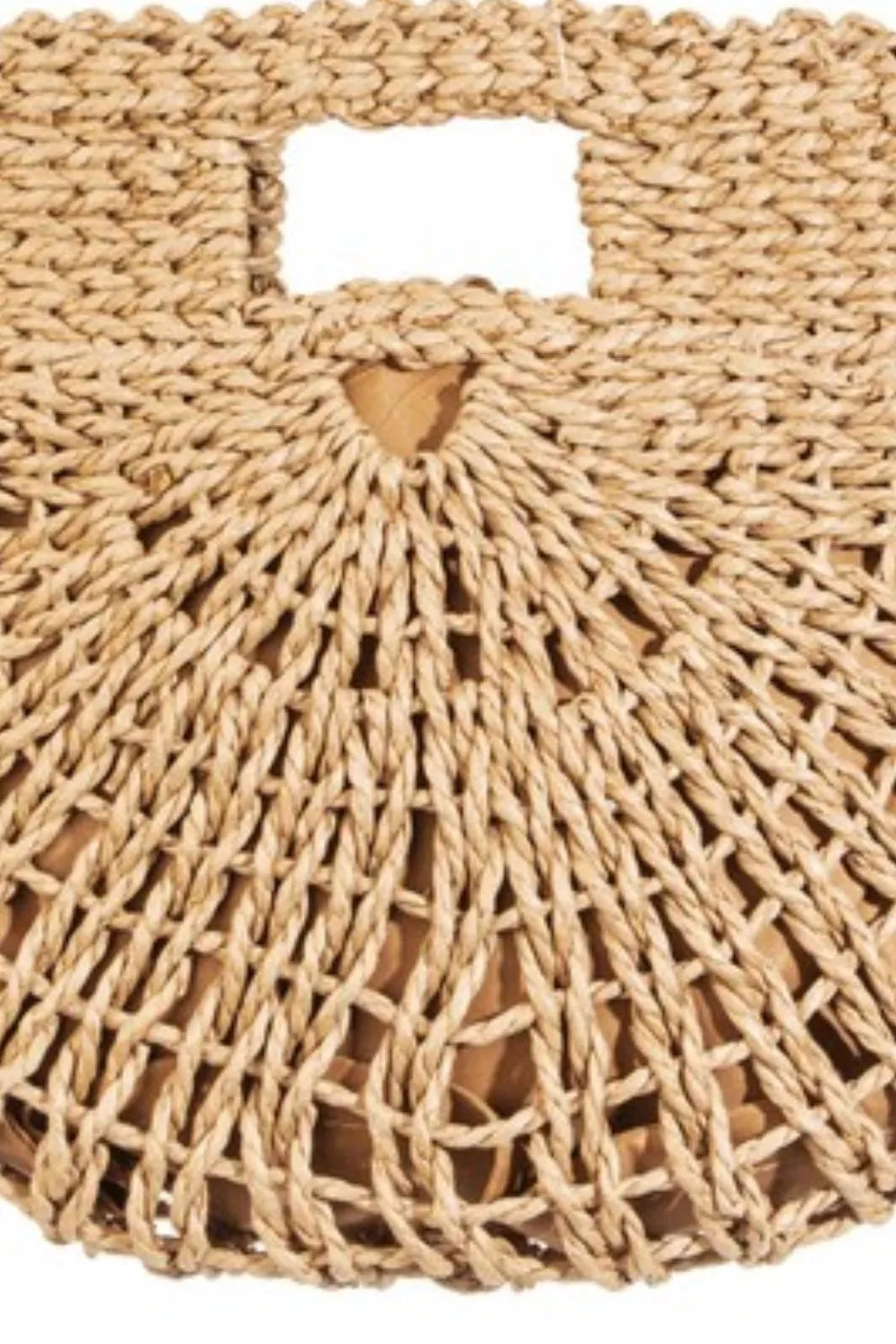 Braided Semi Circle Tote Bag - Tigbul's Variety Fashion Shop