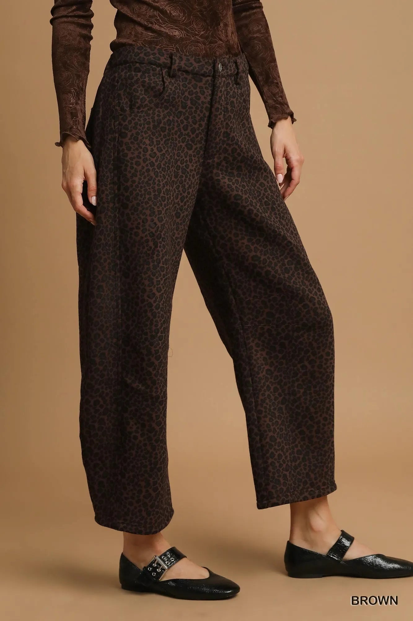 Umgee Leopard Print Wide Leg Pants - Tigbul's Variety Fashion Shop