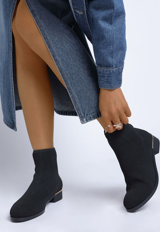Rosamund Knitted Sock Boots - Tigbul's Variety Fashion Shop