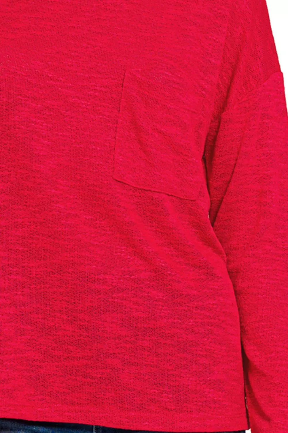 Zenana Slub Hacci Long Sleeve T-Shirt - Tigbul's Variety Fashion Shop