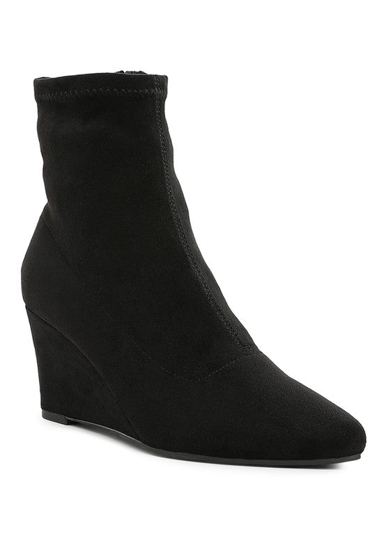 Yara Microfiber Wedge Sock Boots - Tigbul's Variety Fashion Shop