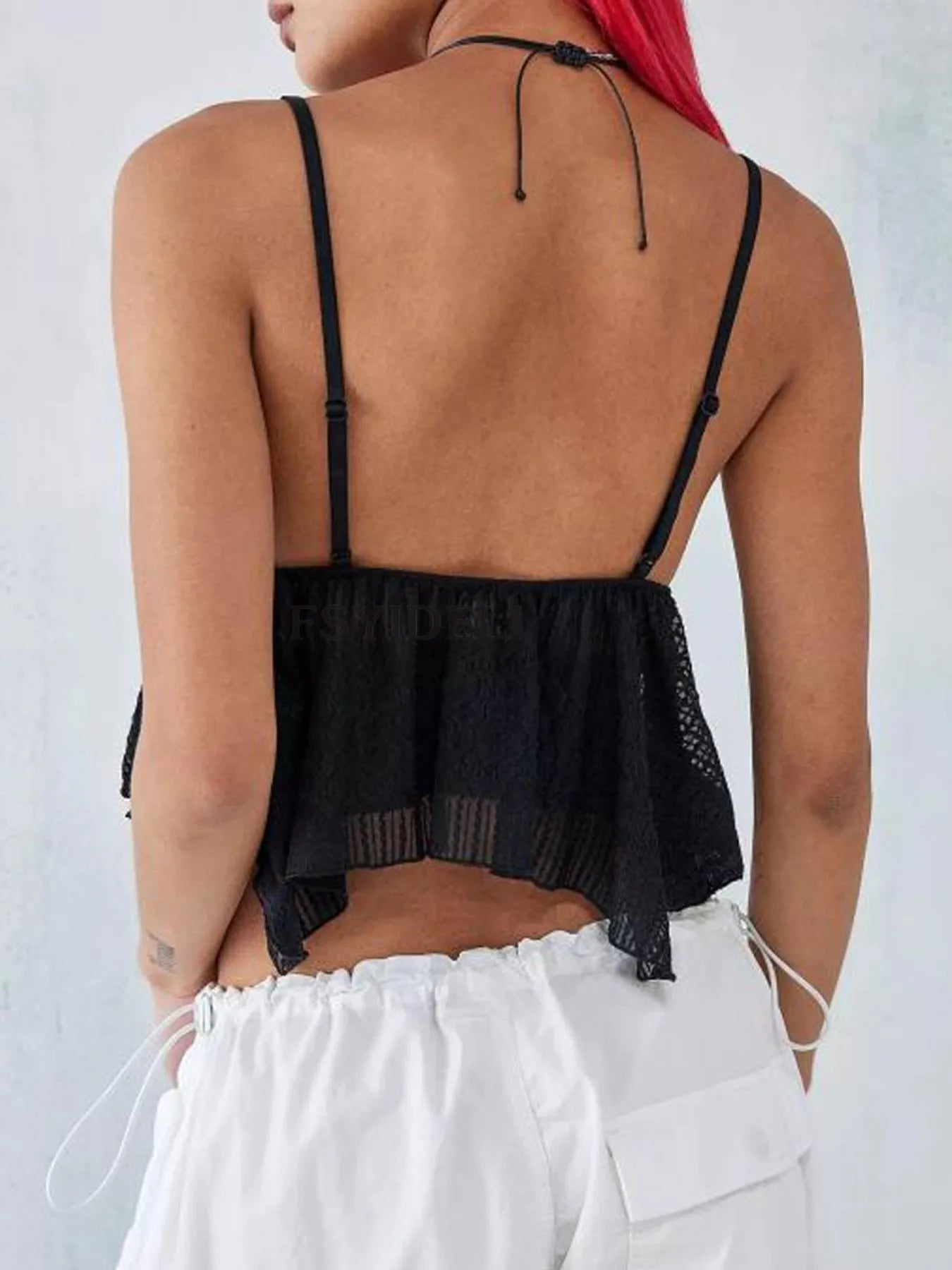 V-Neck Peplum Cami Top - Tigbul's Variety Fashion Shop