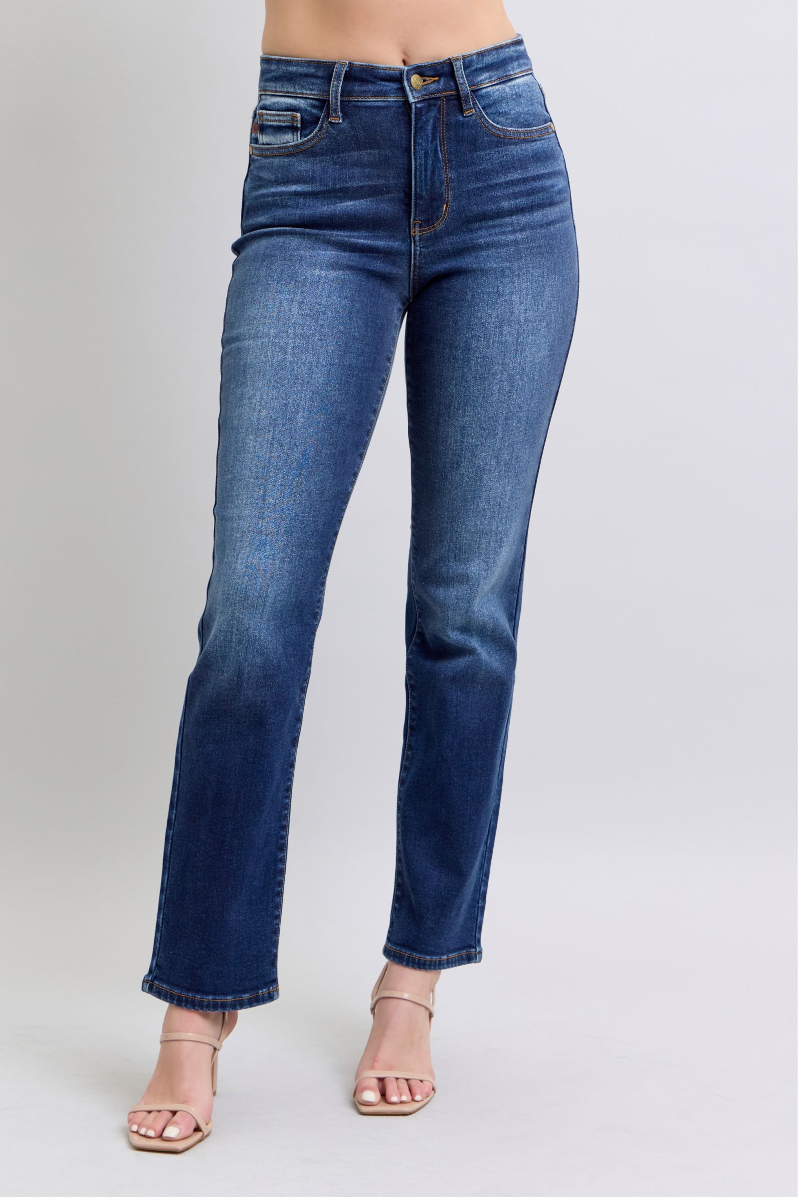 Judy Blue Full Size Washed Straight Leg Jeans with Pockets - Tigbul's Variety Fashion Shop