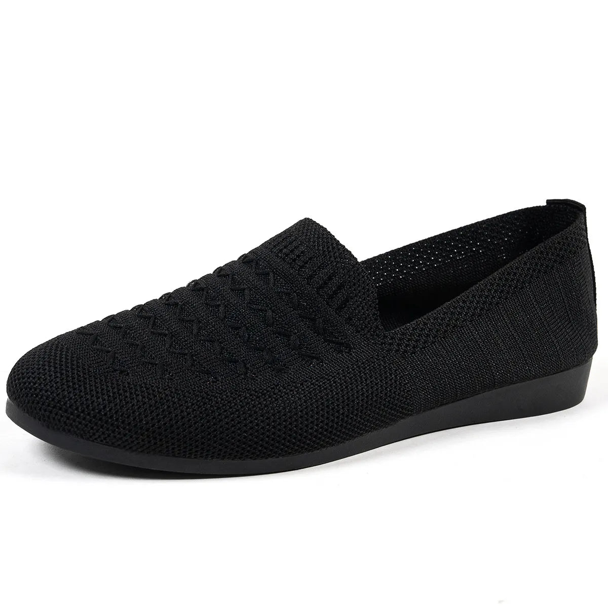 Breathable Knit Slip-On Loafers - Tigbul's Variety Fashion Shop