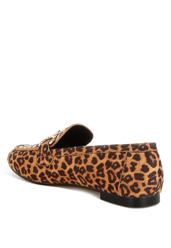 Meopa Horsebit Studs Leopard Print Loafers - Tigbul's Variety Fashion Shop