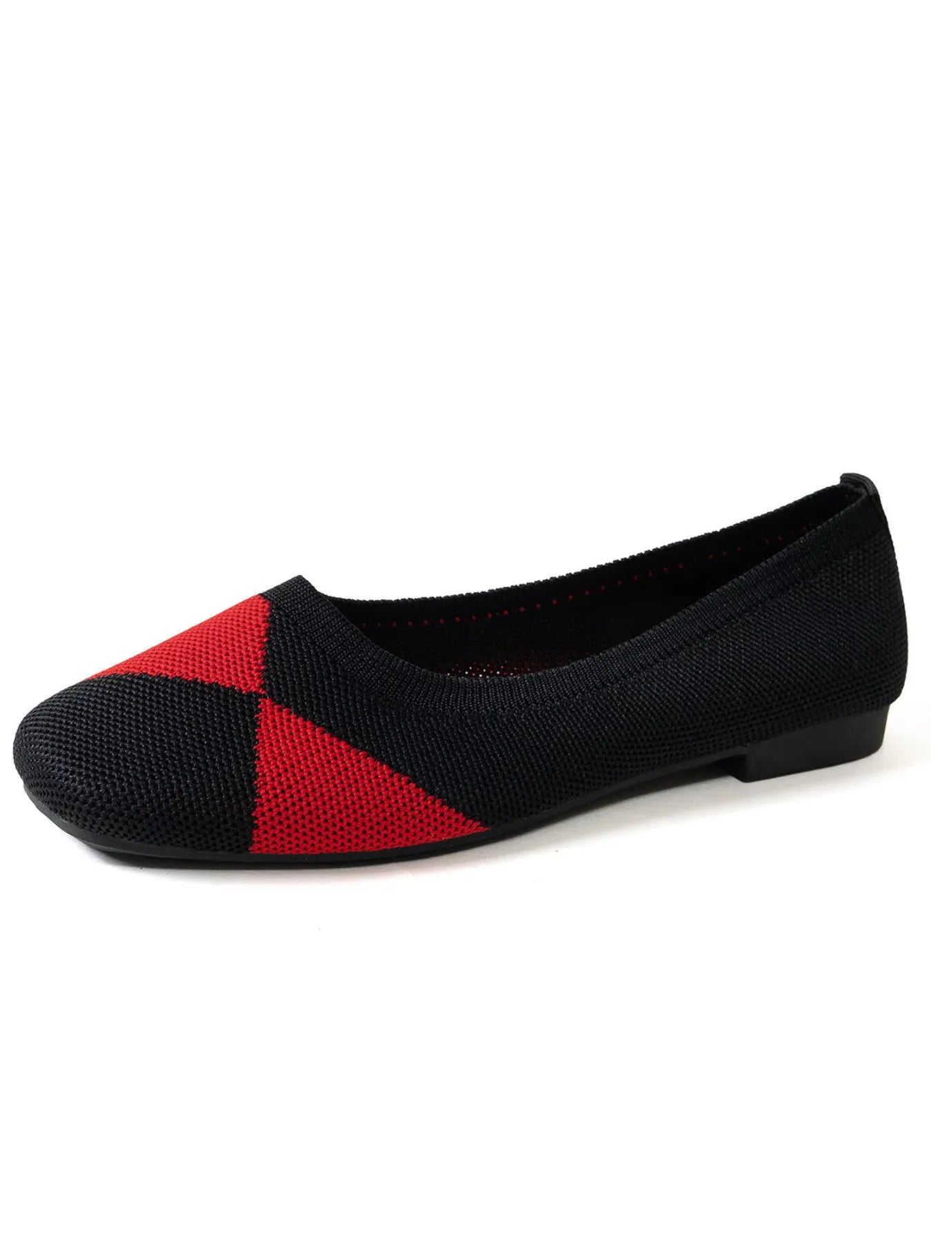 Color Block Knit Slip-On Loafers - Tigbul's Variety Fashion Shop