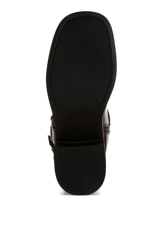 Caribou Harness Detail Biker Boots - Tigbul's Variety Fashion Shop