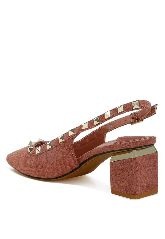 Ameya Stud Emebllished Microfiber Sandals - Tigbul's Variety Fashion Shop