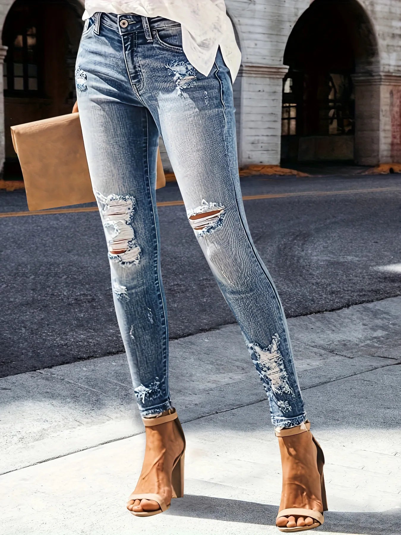 Distressed Skinny Jeans - Tigbul's Variety Fashion Shop