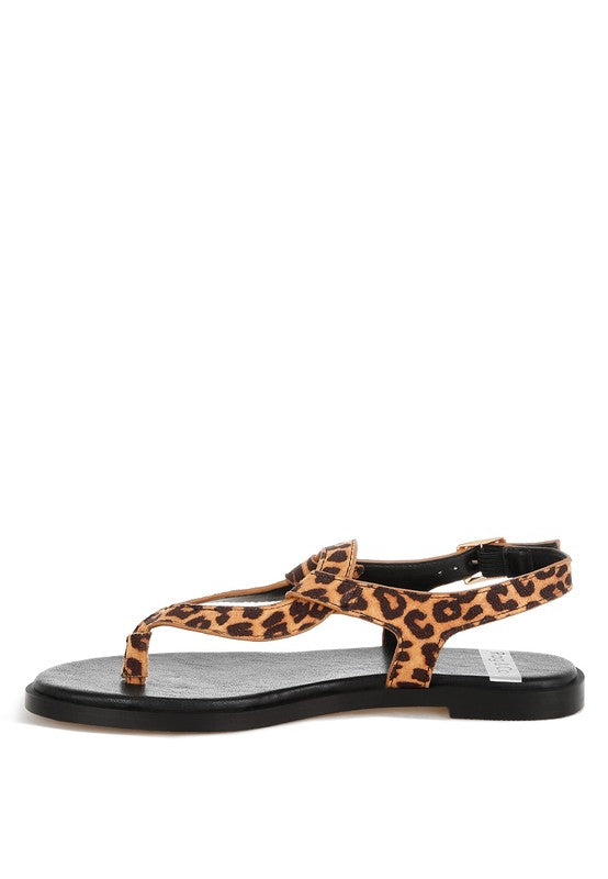 Venusa Leopard Print Buckled Flats - Tigbul's Variety Fashion Shop