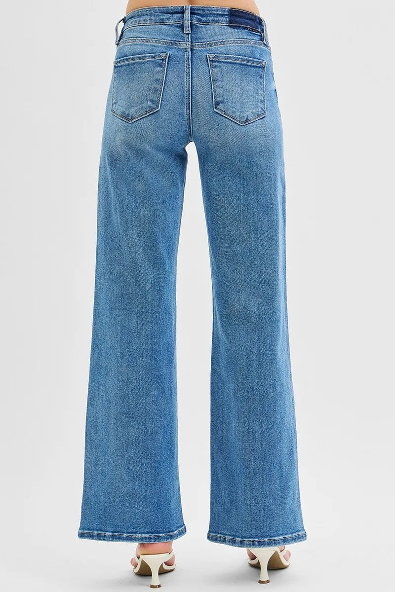 RISEN Full Size Low Rise Wide Leg Jeans Plus Size - Tigbul's Variety Fashion Shop
