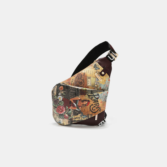 Vegan Leather Printed Crossbody Bag - Tigbul's Variety Fashion Shop