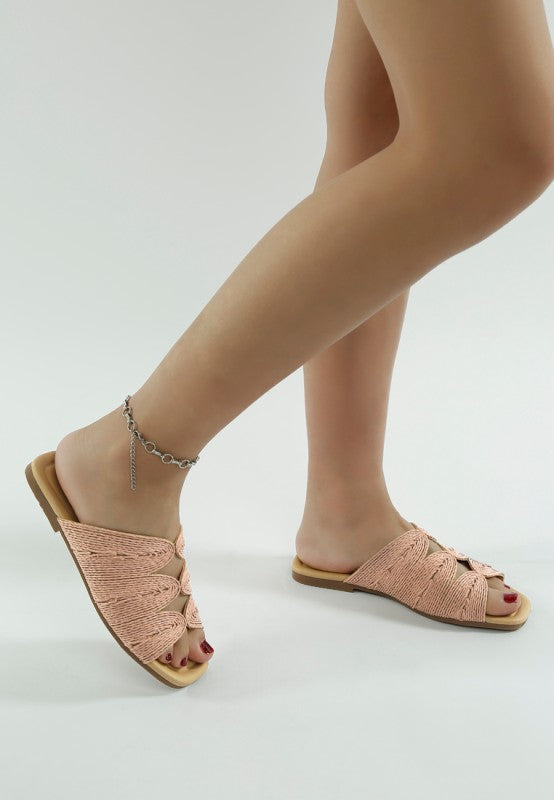 Daisy Doe Raffia Square Toe Flats - Tigbul's Variety Fashion Shop