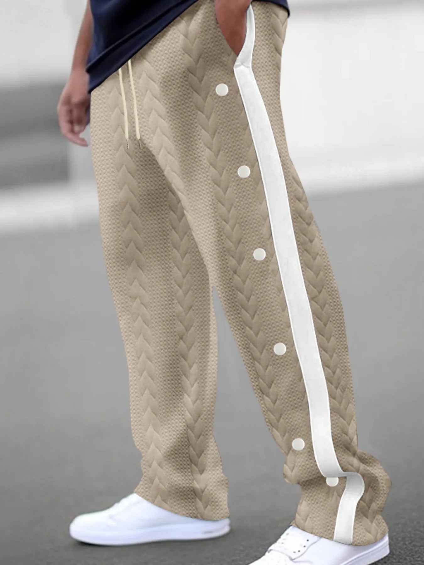 Men's Full Size Textured Drawstring Pants Plus Size - Tigbul's Variety Fashion Shop
