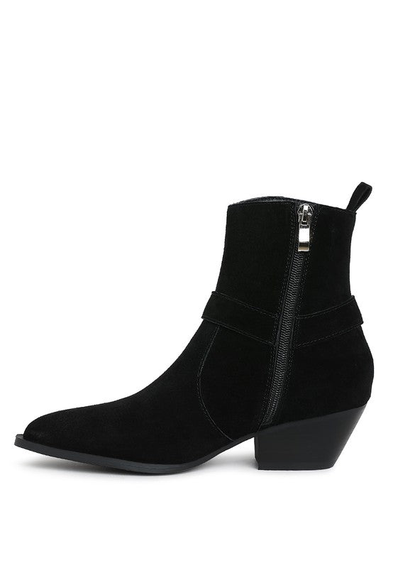 Jockey Harness Detail Ankle Boots - Tigbul's Variety Fashion Shop