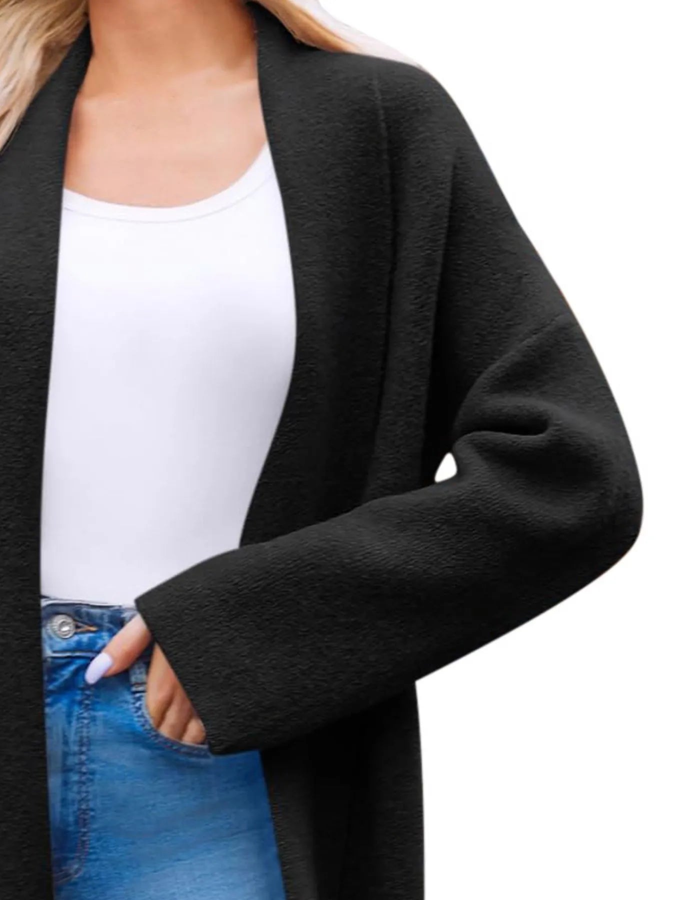 Open Front Longline Coat - Tigbul's Variety Fashion Shop